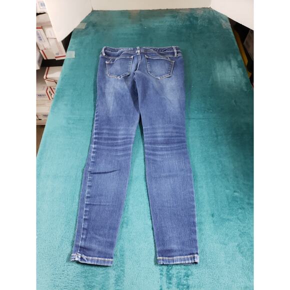 Mossimo Jeans Size 00 Womens Blue Stretch Denim Pants Ladies Mid Rise Jegging - Picture 9 of 11